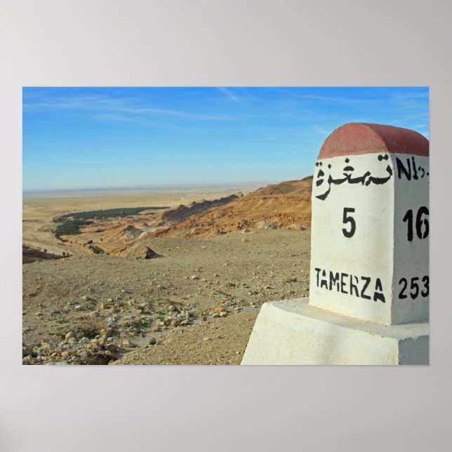 Sahara milestone, Tunisia Poster (Front)