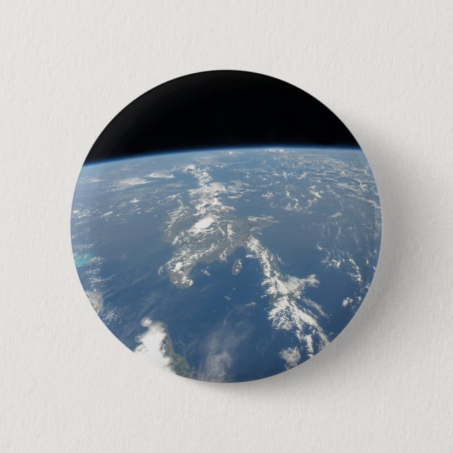 Saharan Dust Blowing Westward Into The Atlantic. 2 Inch Round Button (Front)