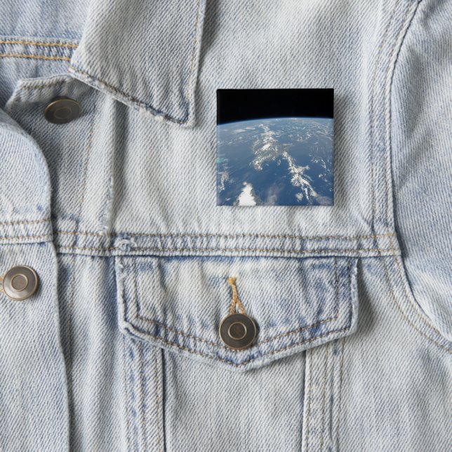 Saharan Dust Blowing Westward Into The Atlantic. 2 Inch Square Button (In Situ)