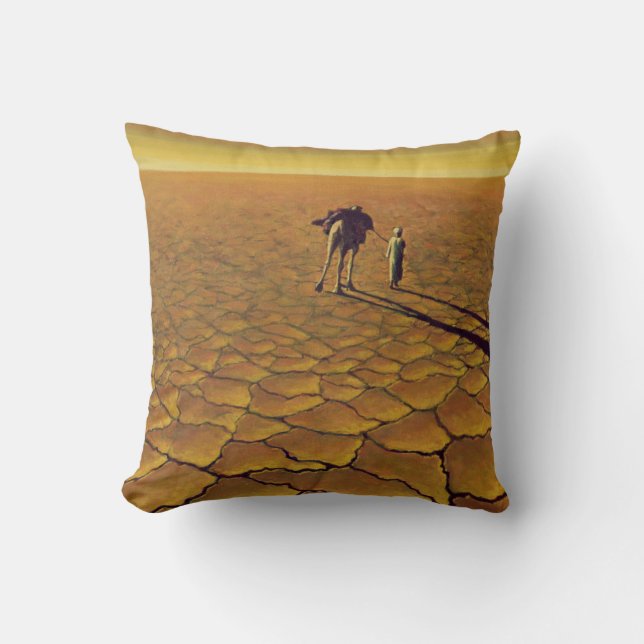 Saharan Journey 1995 Throw Pillow (Front)