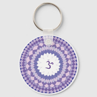 Sahasrara chakra mandala keychain