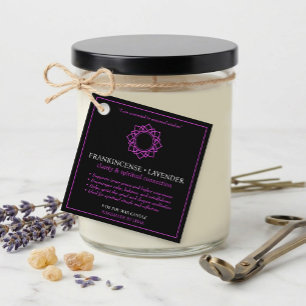 Sahasrara Crown Chakra Candle Label