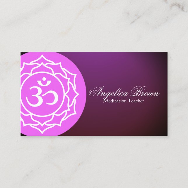 Sahasrara Crown Chakra Carte de visite (Devant)