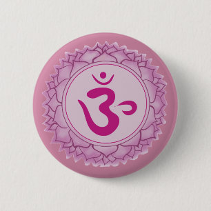 Sahasrara or crown chakra Round Badge 2 Inch Round Button