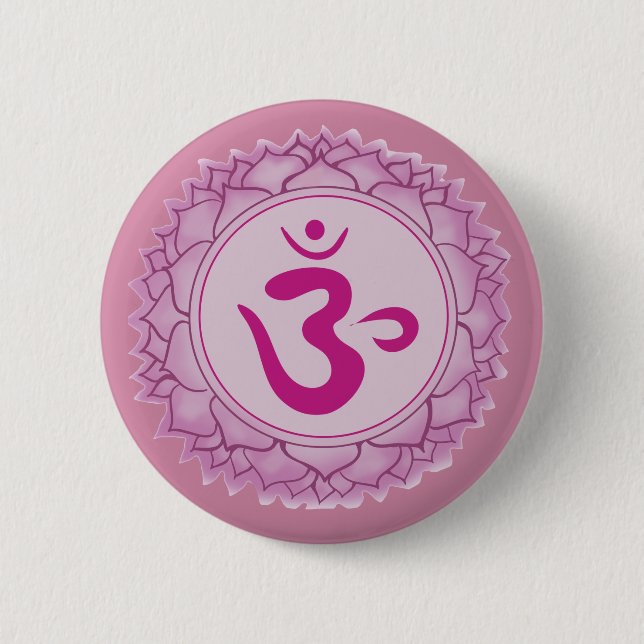 Sahasrara or crown chakra  Round Badge 2 Inch Round Button (Front)