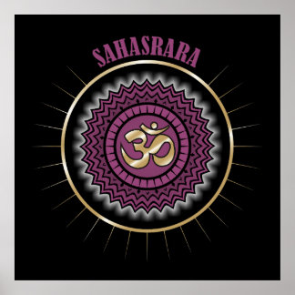 Sahasrara Purple Crown Chakra Poster
