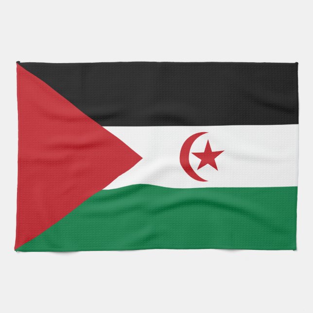 Sahrawi Arab Democratic Republic Flag Kitchen Towel (Horizontal)