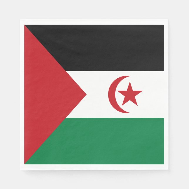 Sahrawi Arab Democratic Republic Flag Napkin (Front)