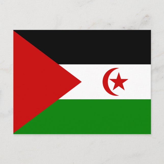 Sahrawi Arab Democratic Republic Flag Postcard (Front)
