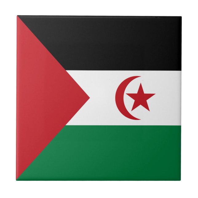 Sahrawi Arab Democratic Republic Flag Tile (Front)