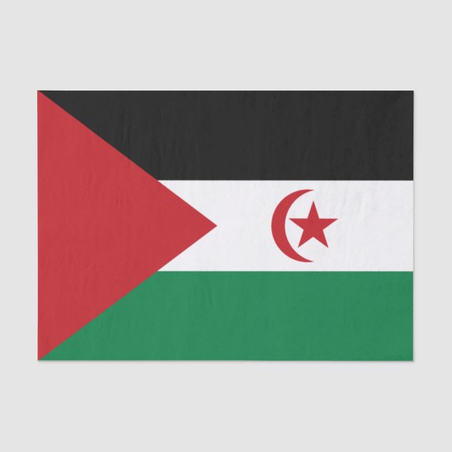 Sahrawi Arab Democratic Republic Flag Tissue Paper (Front)
