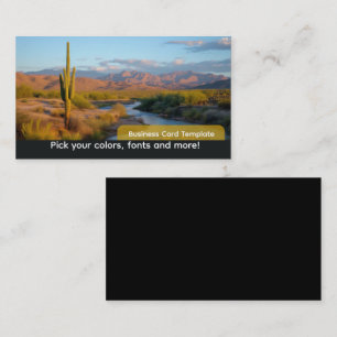 Sahuaro Desert Landscape Southwestern  Business Card
