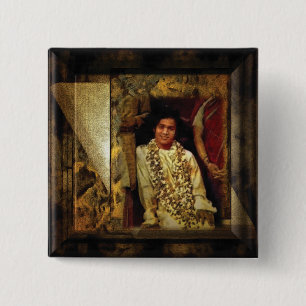 Sai Baba 2 Inch Square Button