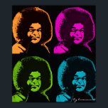 Sai Baba Pop Art Poster<br><div class="desc">If you honour your mother, the Mother of the Universe will guard you against harm. Sai Baba</div>