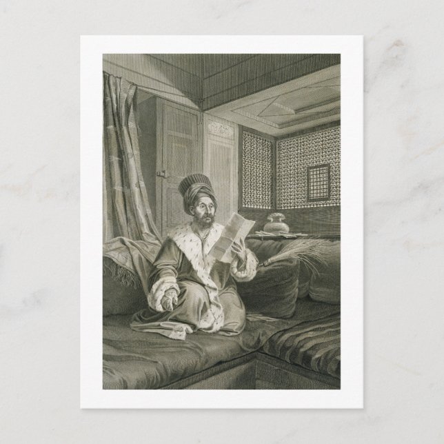 Said Mustapha Pasha Wounded at the Battle of Abouk Postcard (Front)