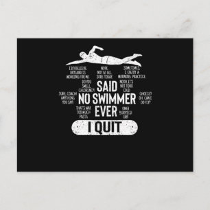 Said no swimmer ever competitive swimming postcard
