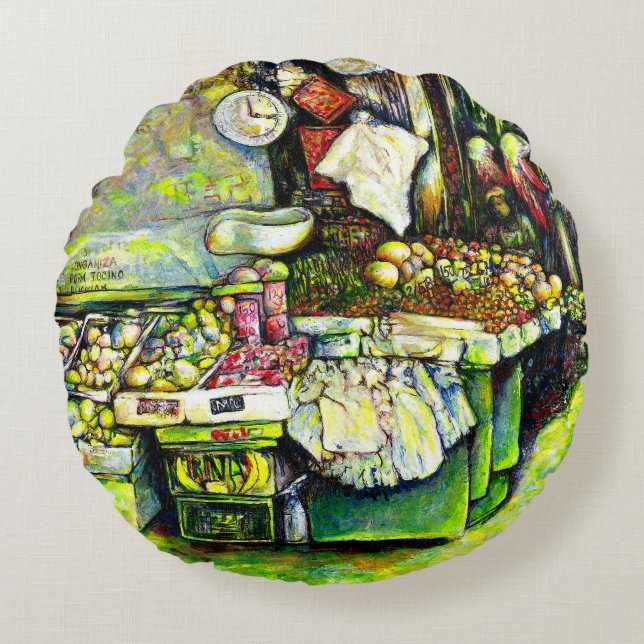 Said to Engage the Entire Idea Round Pillow (Front)