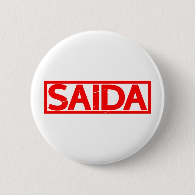Saida Stamp 2 Inch Round Button (Front)