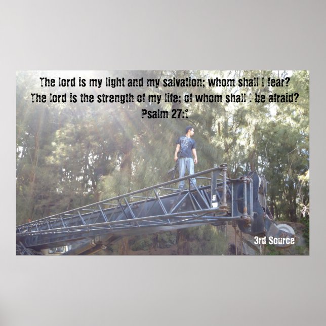 Saiga 12 Psaume 27:1 Poster Inspirationnel (Devant)
