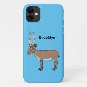 Saiga antelope cartoon illustration iPhone 11 case