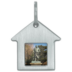 Saigo Takamori (The Last Samurai) & Dog Statue Pet ID Tag