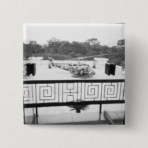 Saigon HCMC Vietnam, Huey Helicopter 2 Inch Square Button