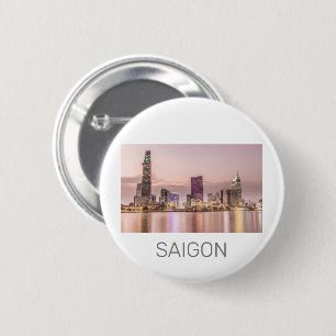 Saigon Ho Chi Minh City HCMC Vietnam Sunset 2 Inch Round Button