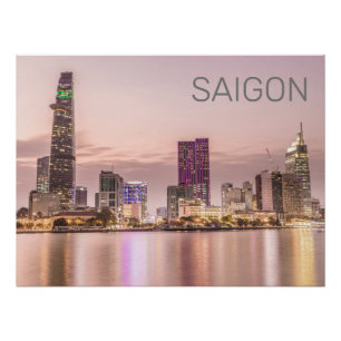 Saigon Ho Chi Minh City HCMC Vietnam Sunset Poster