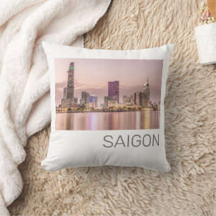Saigon Ho Chi Minh City HCMC Vietnam Sunset Throw Pillow