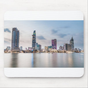 Saigon (Ho Chi Minh City) skyline at sunset Mouse Pad