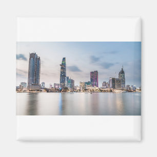 Saigon (Ho-Chi-Minh-Stadt) Skyline bei Sonnenunter Magnet
