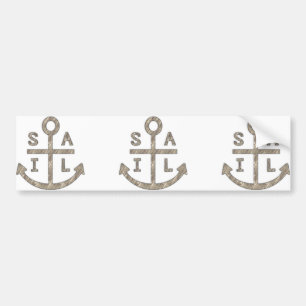 Sail Anchor Bumper Sticker