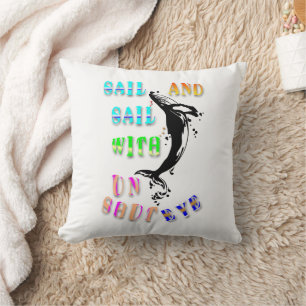 Sail And Sail With Unshut Eye Throw Pillow