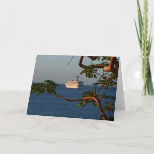 Sail Away at Sunset I Cruise Vacation Card