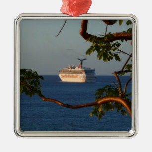 Sail Away at Sunset I Cruise Vacation Metal Ornament