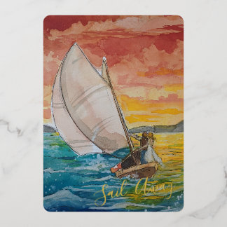Sail Away Foil Invitation