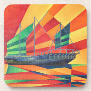 Sail Away Junk Pleasure Boat Coaster