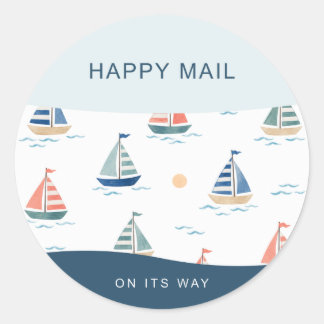 Sail Away Little Something Round Stickers