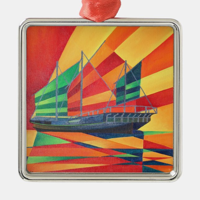 Sail Away Metal Ornament (Front)