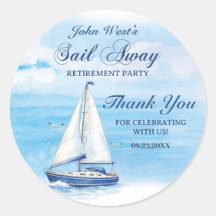 Sail Away Retirement Party Nautical Boat Yacht 