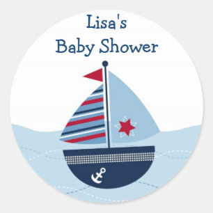 Sail Away Sailboat Envelope Seals Stickers