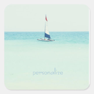 Sail Away Square Sticker