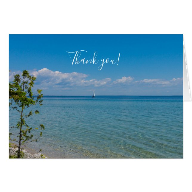 Sail Away Thank You Card (Front Horizontal)