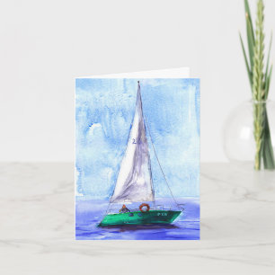 “Sail Boat” Blank Note Card