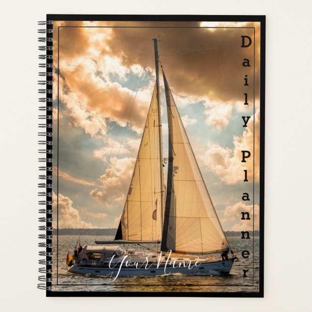 Sail Boat  - Daily Planner- HAMbWG Planner (Front)