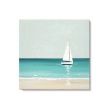 Sail Boat on the Open Sea Canvas Print