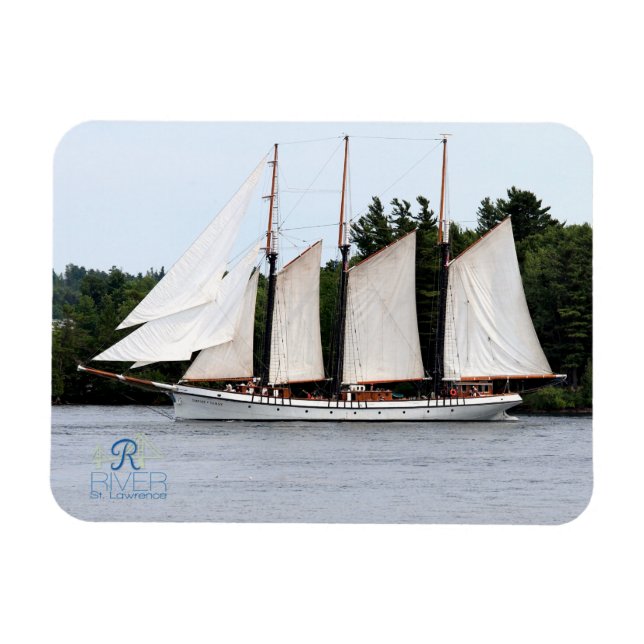 Sail Boat On The St. Lawrence Magnets (Horizontal)