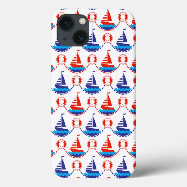 Sail Boat Pattern Case-Mate iPhone Case (Back)