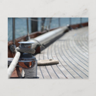 sail boat rope postcard