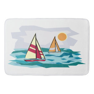 Sail Boats Bath Mat